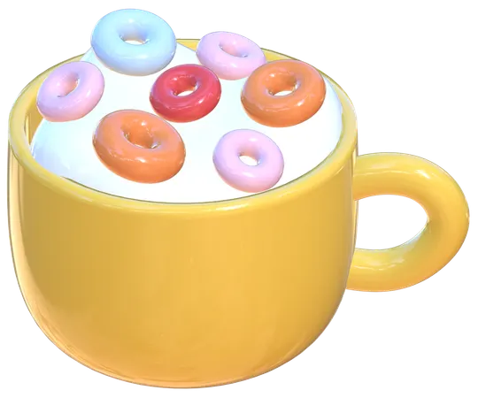 Taza de cereal  3D Icon
