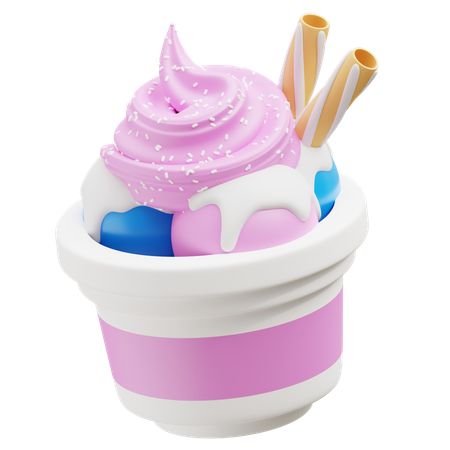 Copa de helado  3D Icon