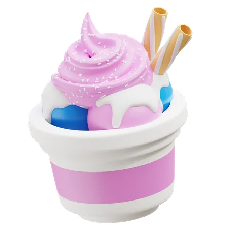 Copa de helado  3D Icon