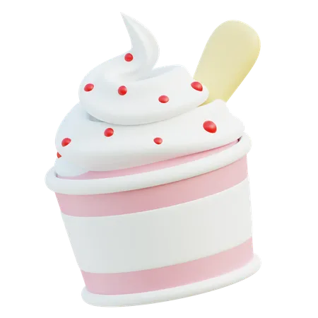 Taza de helado  3D Icon