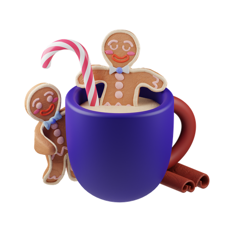 Taza de pan de jengibre  3D Icon