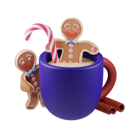 Taza de pan de jengibre  3D Icon