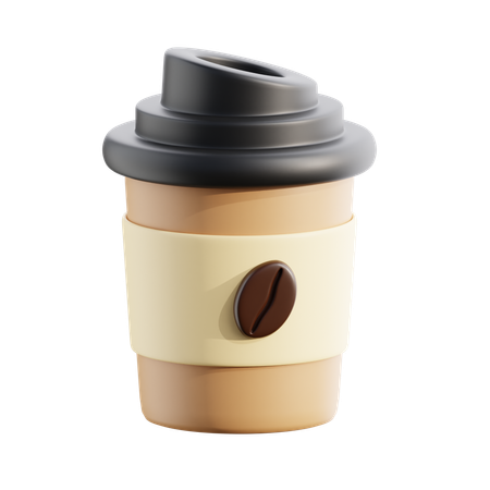 Taza de papel para cafe  3D Icon