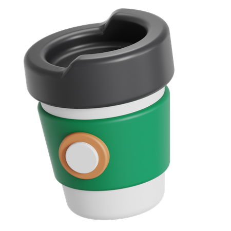 Taza de papel para cafe  3D Icon