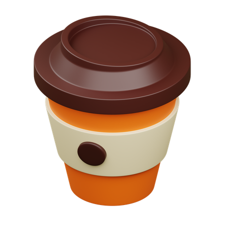 Taza de papel para cafe  3D Icon