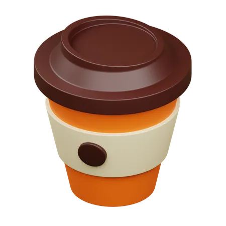 Taza de papel para cafe  3D Icon