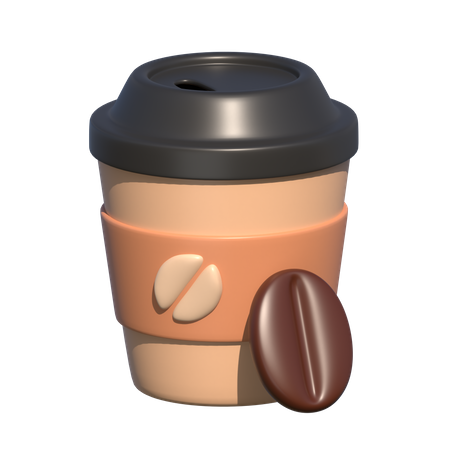 Taza de papel para cafe  3D Icon