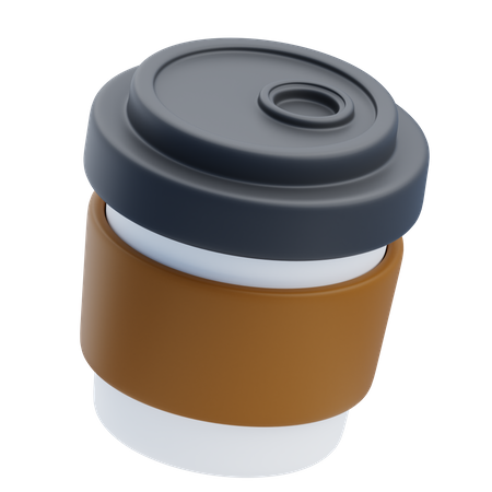 Taza de papel para cafe  3D Icon