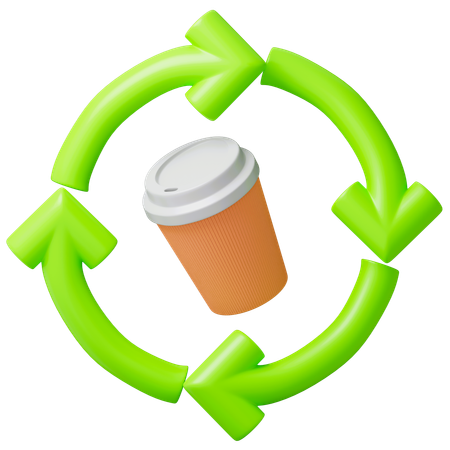 Reciclar taza  3D Icon