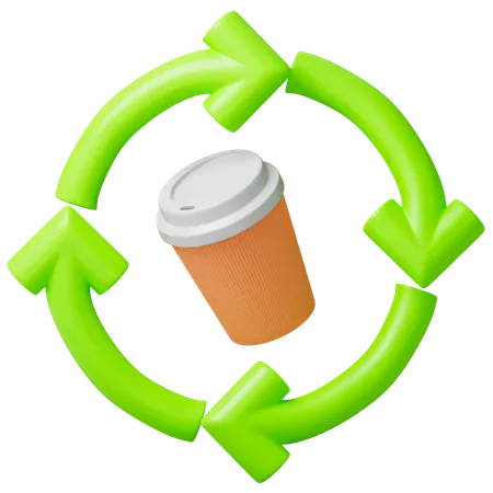 Reciclar taza  3D Icon