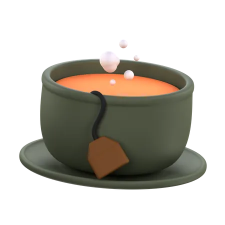 Taza de te caliente  3D Icon