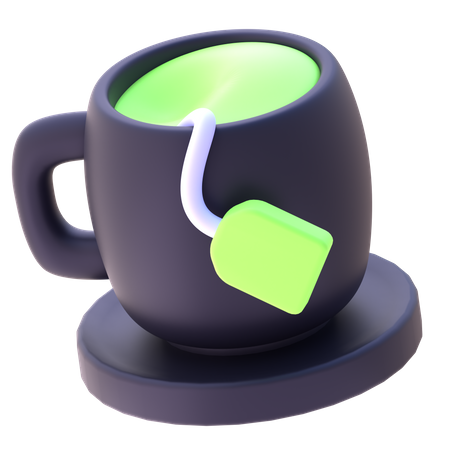 Taza de té verde  3D Icon