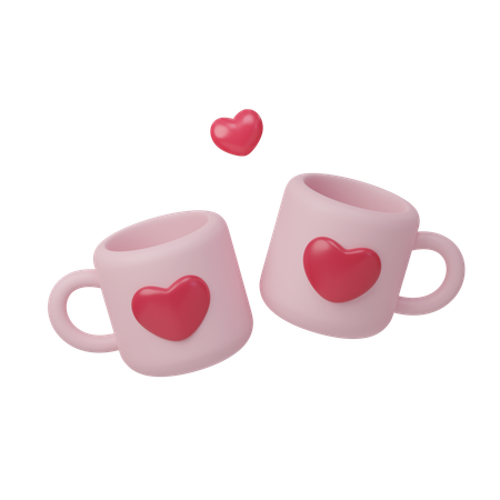 Taza de pareja  3D Icon