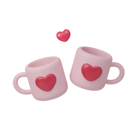 Taza de pareja  3D Icon