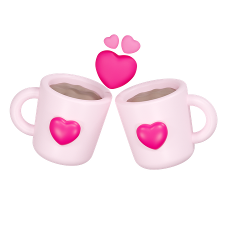 Taza de pareja  3D Icon