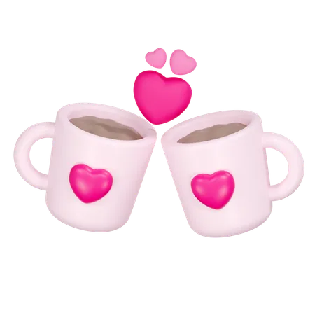 Taza de pareja  3D Icon