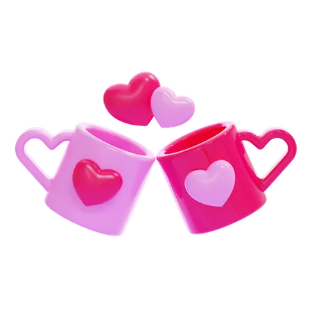 Taza de pareja  3D Icon