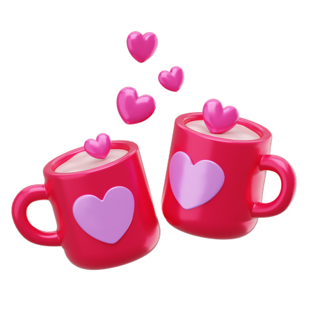 Taza de pareja  3D Icon