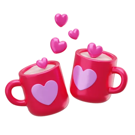 Taza de pareja  3D Icon