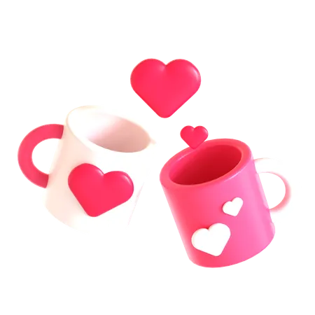 Taza de pareja  3D Icon