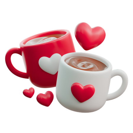 Taza de pareja  3D Icon