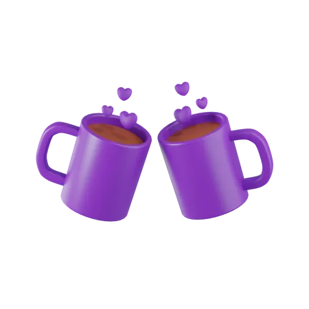 Taza de pareja  3D Icon