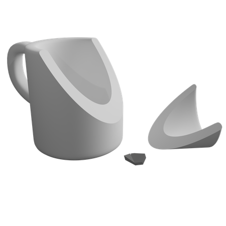 Taza rota  3D Icon