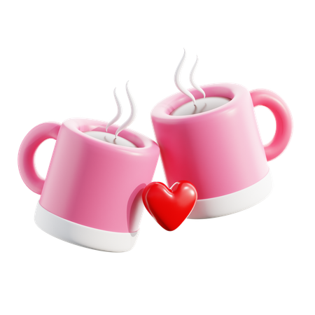 Tazas de san valentin  3D Icon