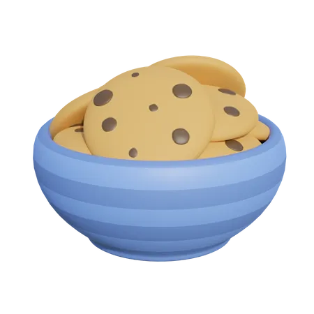 Tazón de galletas  3D Illustration