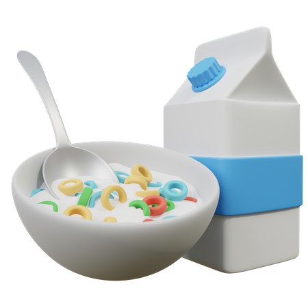 Tazón de leche  3D Icon