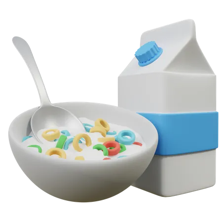 Tazón de leche  3D Icon