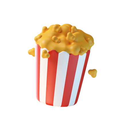 Tazón de palomitas de maíz  3D Icon