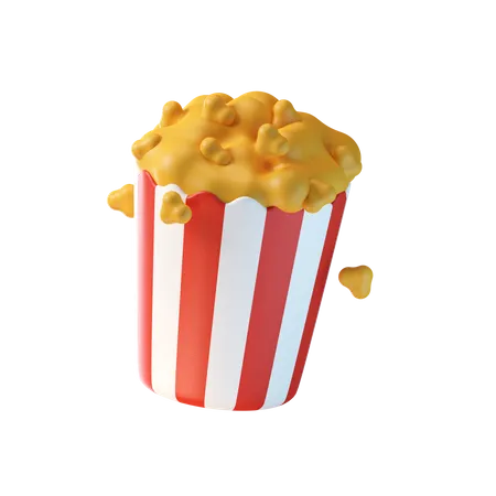 Tazón de palomitas de maíz  3D Icon