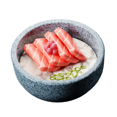 Tazón De Sashimi Comida Japonesa  3D Icon