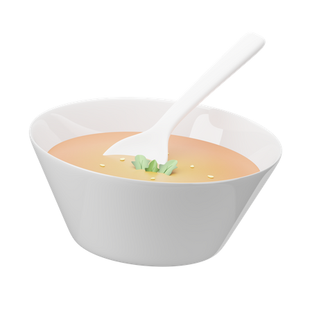 Tazón de sopa  3D Illustration