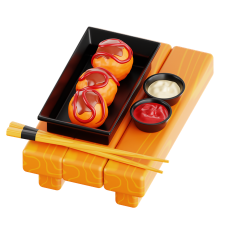 Plato de sushi  3D Icon