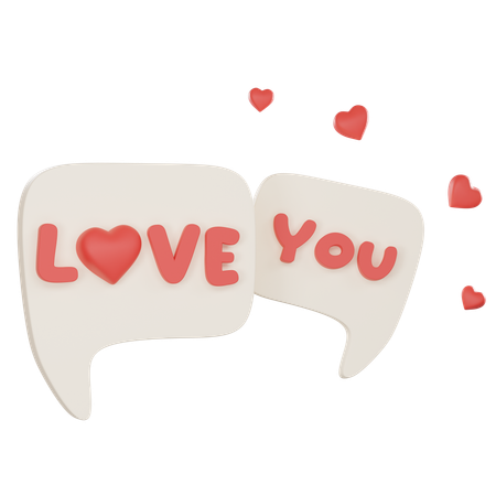 Te amo mensagem  3D Icon