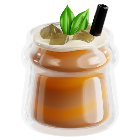 Té helado tailandés  3D Icon