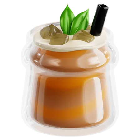 Té helado tailandés  3D Icon