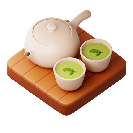 Té verde  3D Icon