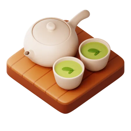 Té verde  3D Icon