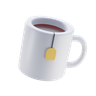 3d tea cup logo