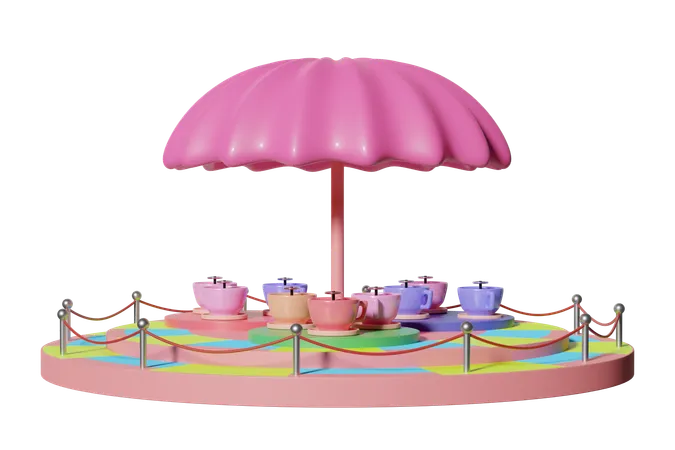 Tea Cup Ride  3D Icon