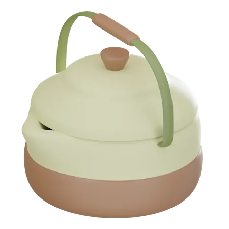 Kettle Camping 3 D Icon 3D Icon