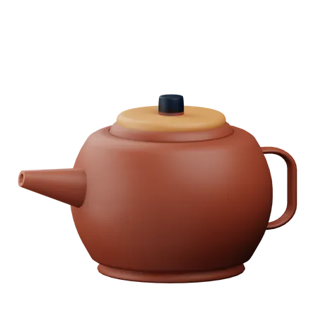 3 D Tea Pot Illustration With Transparent Background 3D Icon