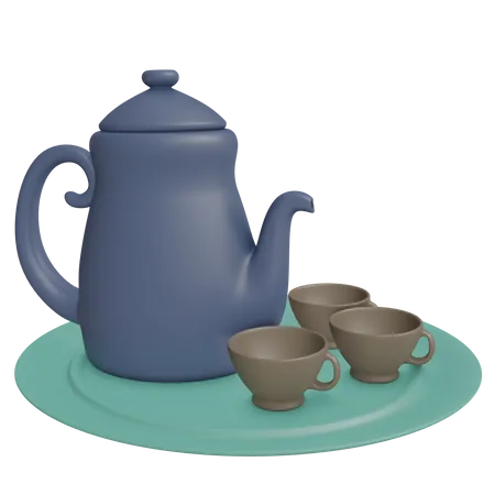 Tea Pot Rendering With High Resolution Kitchen Appliances Illustration 3D Icon
