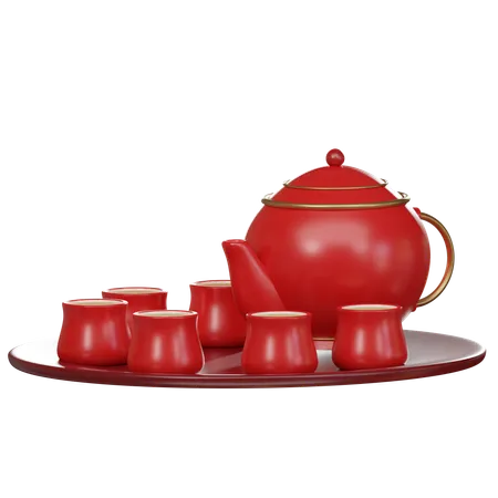 Tea Set  3D Icon