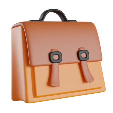 Teacher Bag Isolated On Brown 3D Icon