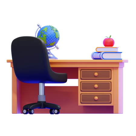 Teacher Desk  3D Icon