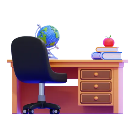 Teacher Desk  3D Icon